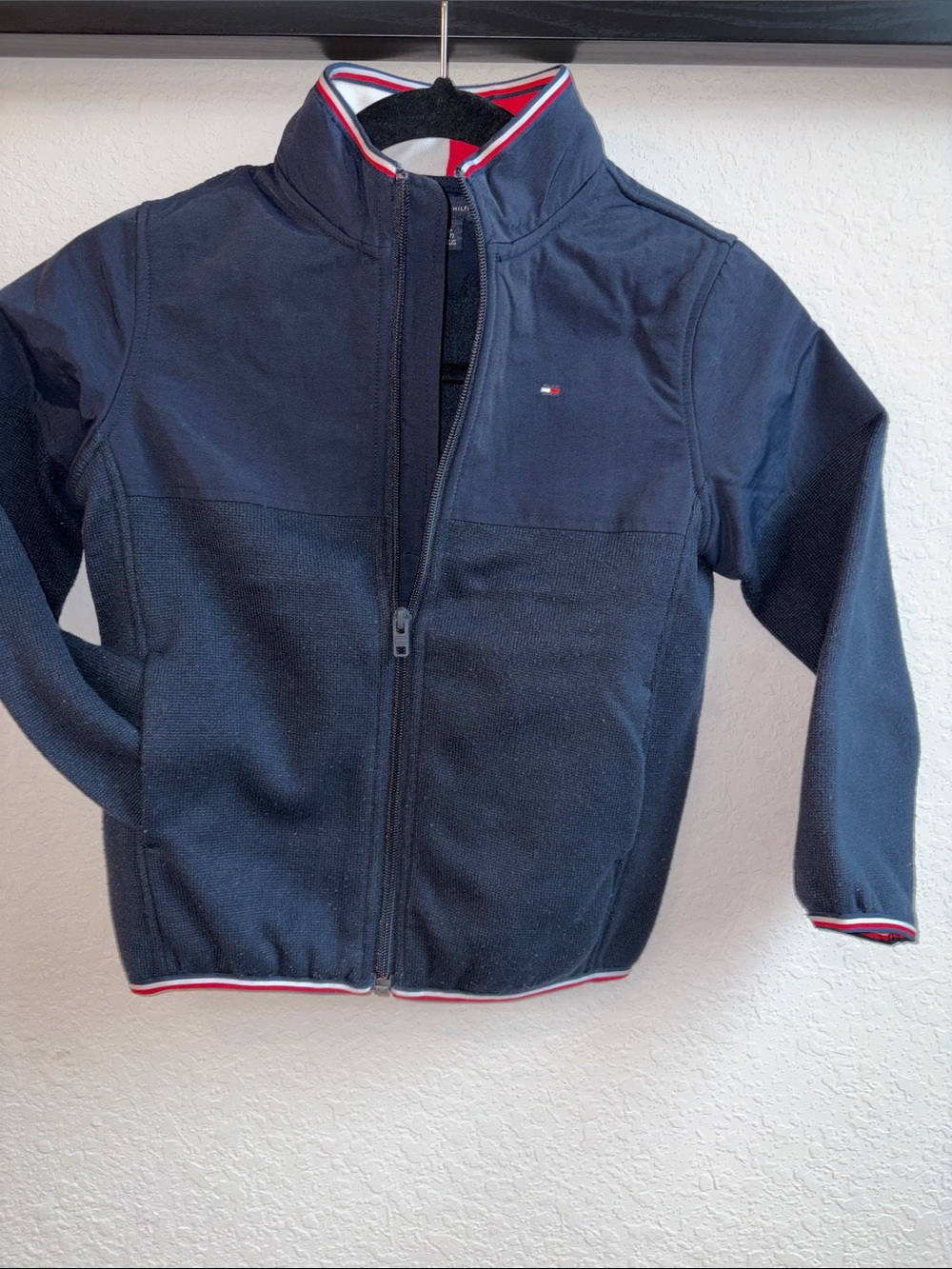 Tommy Hilfiger Navy Jacket with Red & White Trim